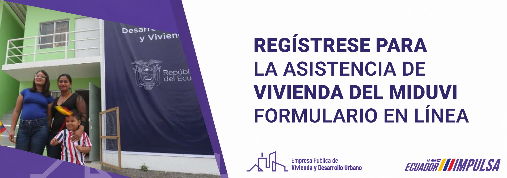 Ilustración del proceso de ayuda habitacional MIDUVI